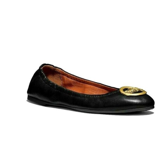 COACH BAILEY LEATHER BALLEY FLATS WOMEN SHOE FG2944 BLACK SIZE 6.5 $188 - Picture 5 of 11